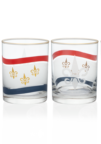 New Orleans Flag Glasses