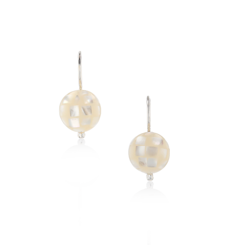 Mosaic Mother of Pearl Dangle Earrings